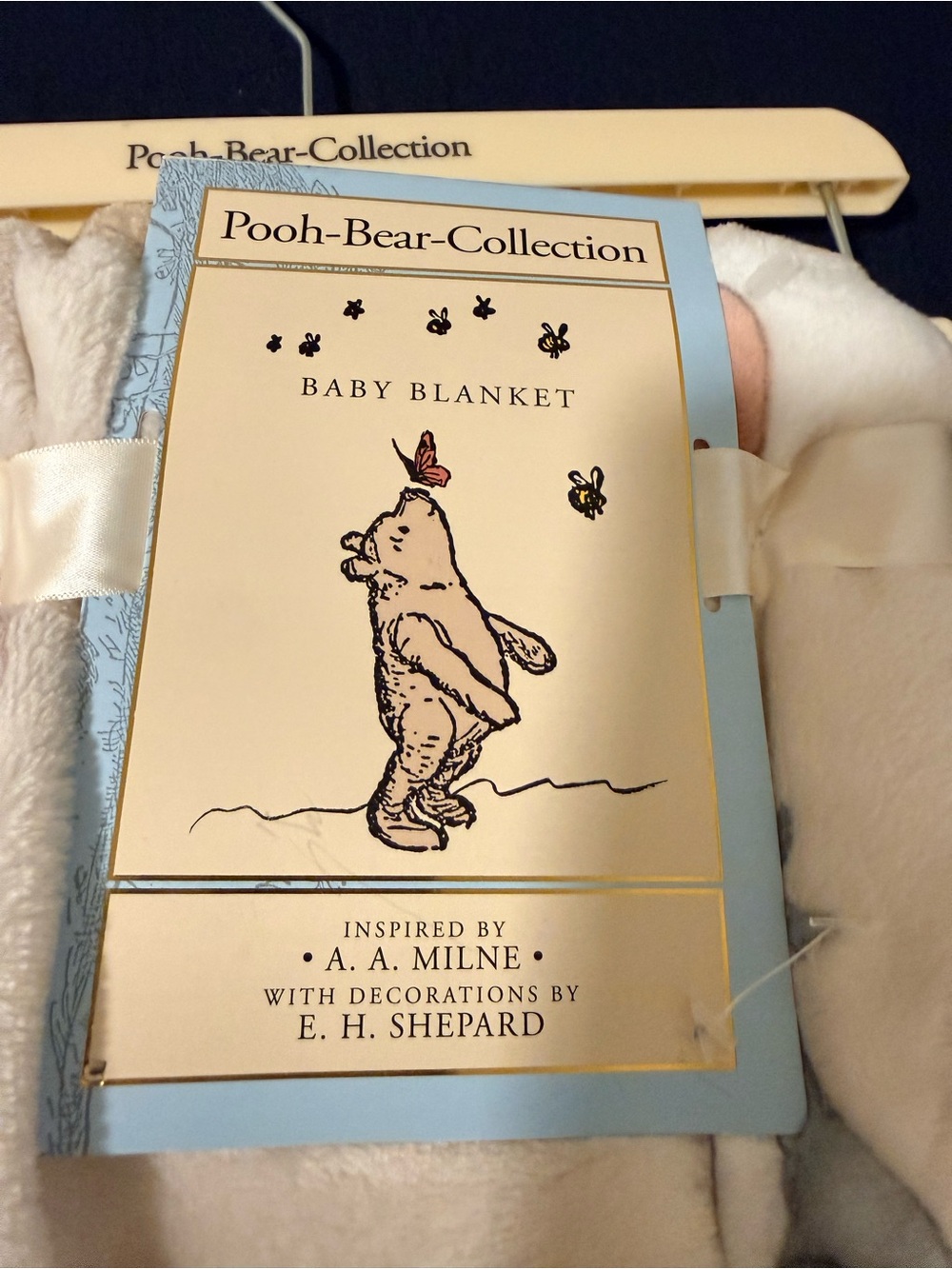 Classic Vintage Winnie the Pooh Baby Blanket